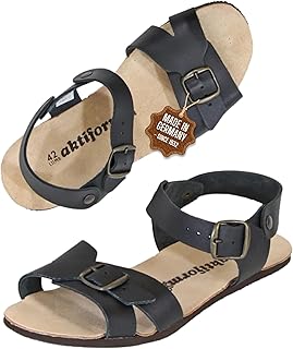 Aktiform Römersandalen I Größe 36–47 I Bequeme Barfuß-Sandalen für Damen & Herren I Hochwertige Riemchensandalen aus echtem Leder I Zeitlose Schuhe mit verstellbaren Riemen