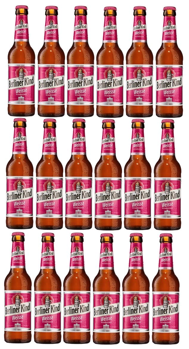 18 Flaschen Berliner Kindl Weisse Himbeere a 0,33 L 3% vol. inkl. MEHRWEGPFAND + Space Keks gratis a 45 g von Onlineshop Bormann