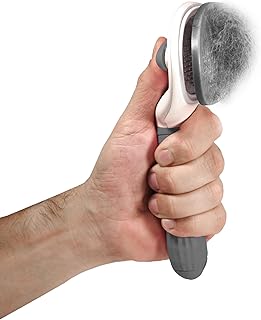 LINUMA® Hundebürste, Fellwunder Bürste Hund, Hundezubehör, Katzen Zubehör, Haustier Bürsten, Langhaar und Kurzhaar Fellbürste Katzenhaarbürste Fellpflege & Krallenpflege cat Kamm (Grau) product image