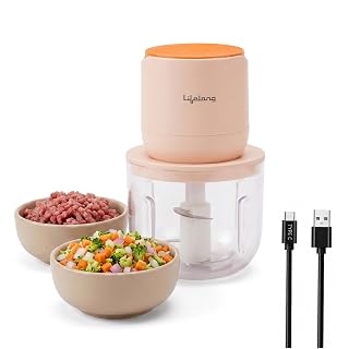 Lifelong Rechargeable Electric Food Chopper with 600ml | 100W Motor | Triple SS Blades | USB Type-C Charging |3600 mAh Battery | One-Press Operation for Veggies, Meat, Garlic, Nuts & Baby Food(LLWC05) - Amazon product rated Grade A
