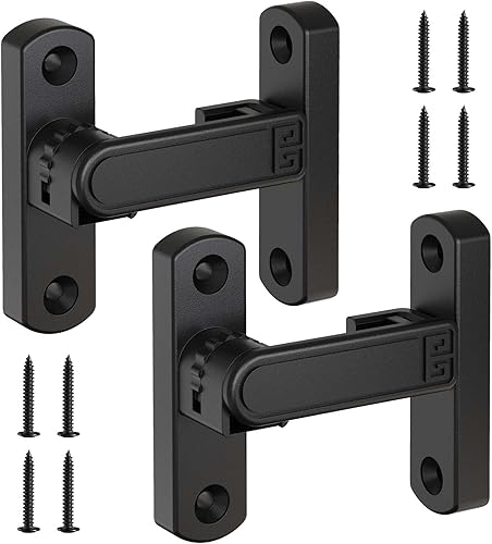 Miniatura 1 de Cerradura de puerta de granero, pestillo de puerta de 90180 grados, diferencia de altura de bloqueo ajustable de 0.000-0.276 in, pestillo de puerta