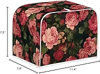 Vista 231 de Marbling Butterfly Print 2 Slice Toaster Dust Cover, Kitchen Small Appliance, Anti Dust and Fingerprint Bread Machine Cover