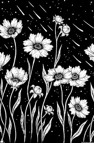 Miniatura 4 de Trends International Episodic Drawing - Midnight Golden Waves Wall Poster, 22.37" x 34.00", Premium Poster & Push Pin Bundle