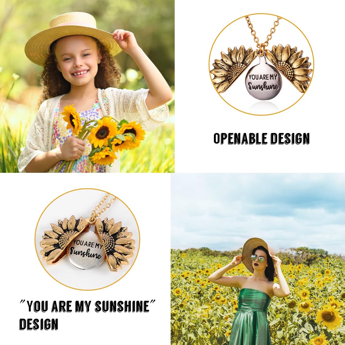 SUNNYCLUE 120 Ciondoli Girasole In Lega Dorata | Per Bracciali, Collane E Orecchini Fai Da Te | Regalo Creativo Per Donne E Ragazze