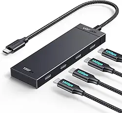 UGREEN Hub USB C 4 em 1 de 10 Gbps, 4 portas USB C 3.2 geração 2, adaptador multiporta USB de alta velocidade tipo C para USB, hub USB para laptop, PC, iMac, MacBook Pro/Air 2024, Playstation, Xbox,
