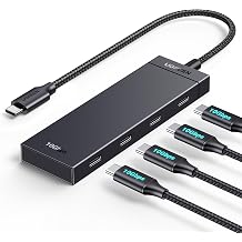 UGREEN USB C Hub 4 Ports, Multiple USB 3.2 Hub, 4x10Gbps Data Transfer | USB-C Multiport Adapter Splitter for Laptop, Desktop PC, Xbox, PS5, and More, 0.3ft Cable