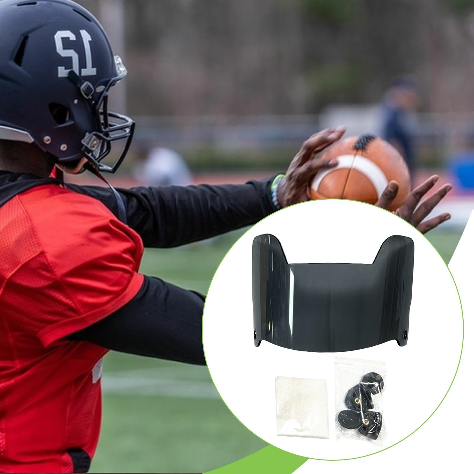 Milageto Football-Visier, Sportbrille, schützt Ihre Augen, Damen und Herren, leicht, Kratzfest, Zubehör für Erwachsene und Jugendliche