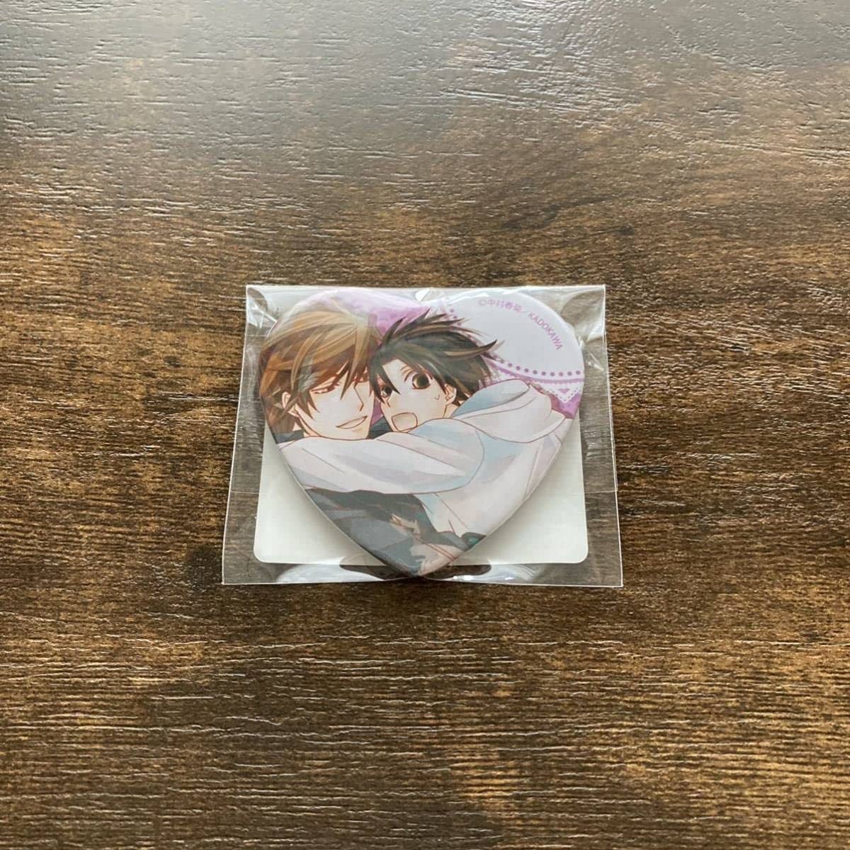 世界一初恋 ハート缶バッジ 高律 B 中村春菊 世界一初恋 ハート缶