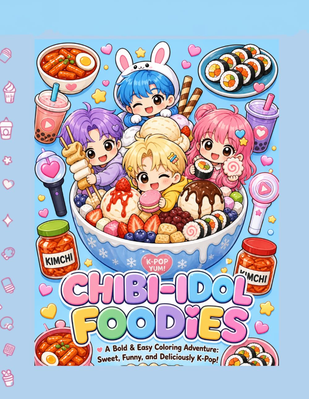 CHIBI-IDOL FOODIES – Kawaii K-Pop Coloring Book: A Sweet, Fun & Creative Coloring Adventure!