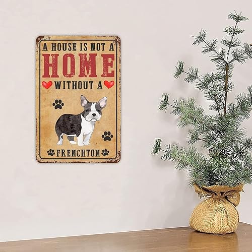 Vista 75 de Letrero de metal con texto en inglés «A House is Not A Home Without A Dogo Argentino» («A House is Not A Home Without A Dogo Argentino»)