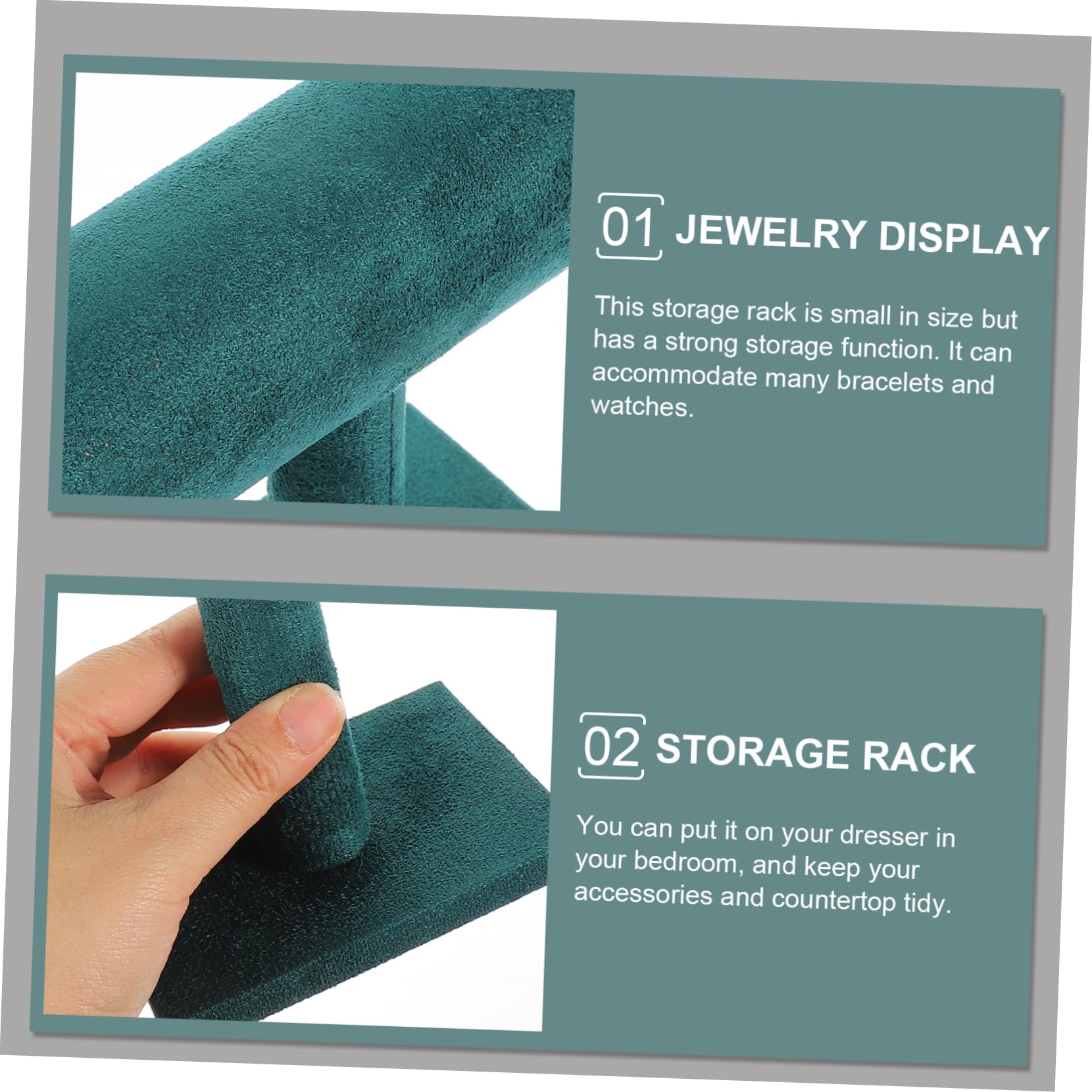 DIKACA Transparenter Schmuckständer Hand Design | 21,7cm Armband & Ring Halter