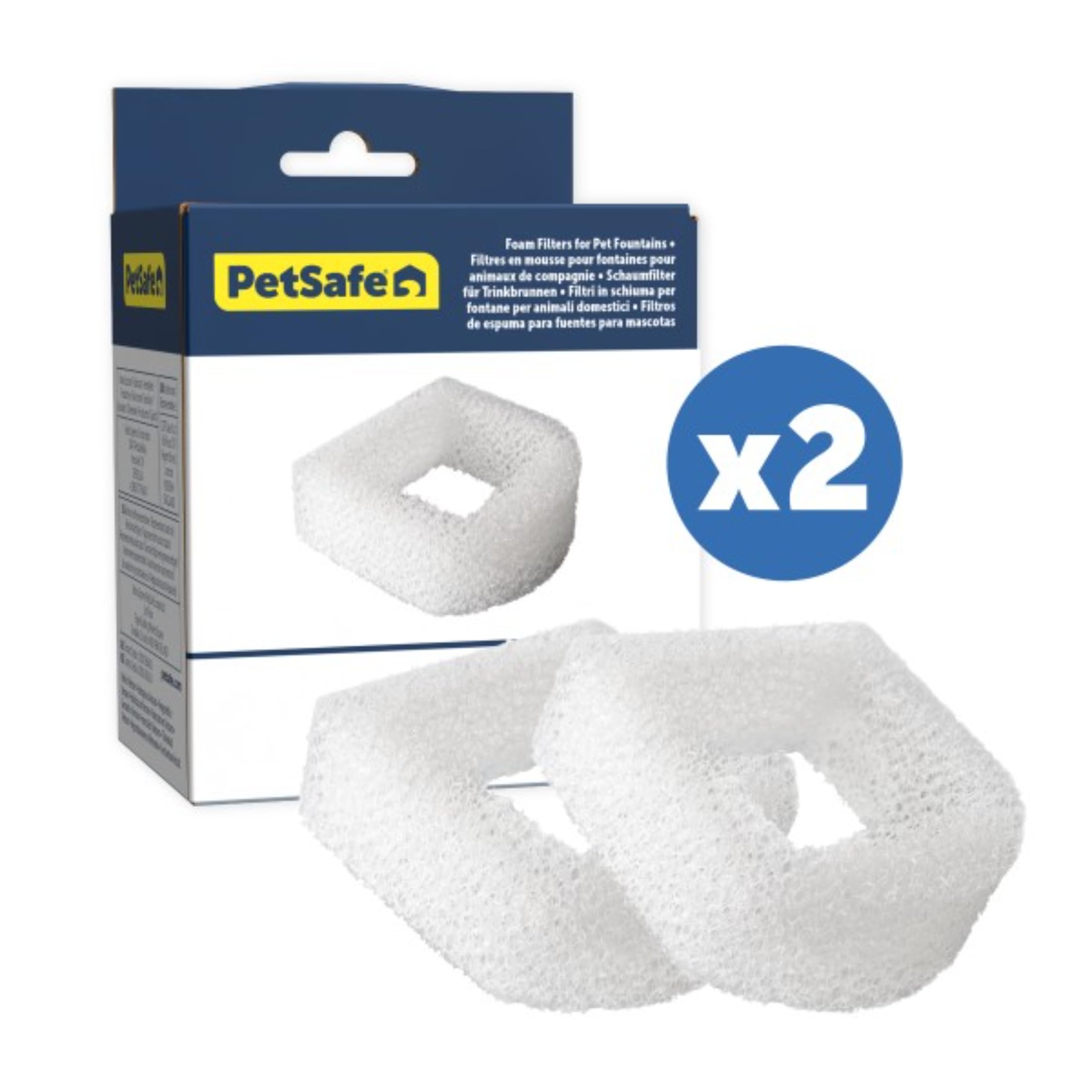 Petsafe PAC19-14089 Drinking Fountain Foam Filter for Pets, 2 pieces, White
