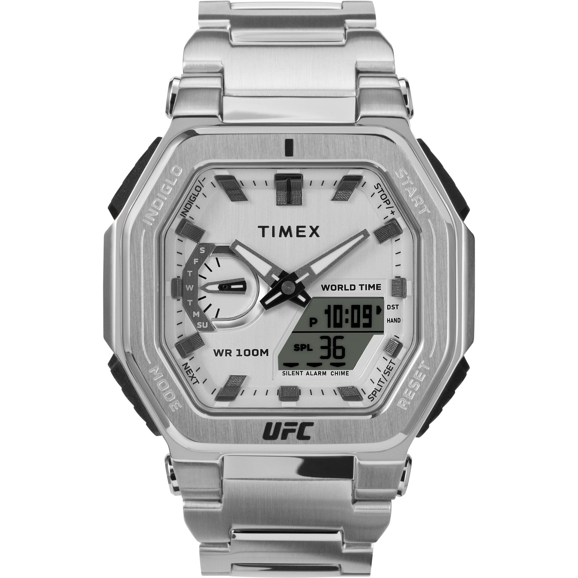TIMEX Stainless Steel Men Silver-Tone Analog-Digital Dial Watch- Tw2V84700X6, Silver Band (B0CQVMWHNM) Amazon Price History, Amazon Price Tracker