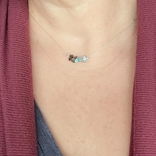 Miniatura 3 de Gargantilla con signo del zodiaco de piedra natural para mujer, collar del zodiaco de cristales crudos, horóscopo curativos, joyería de astrología,