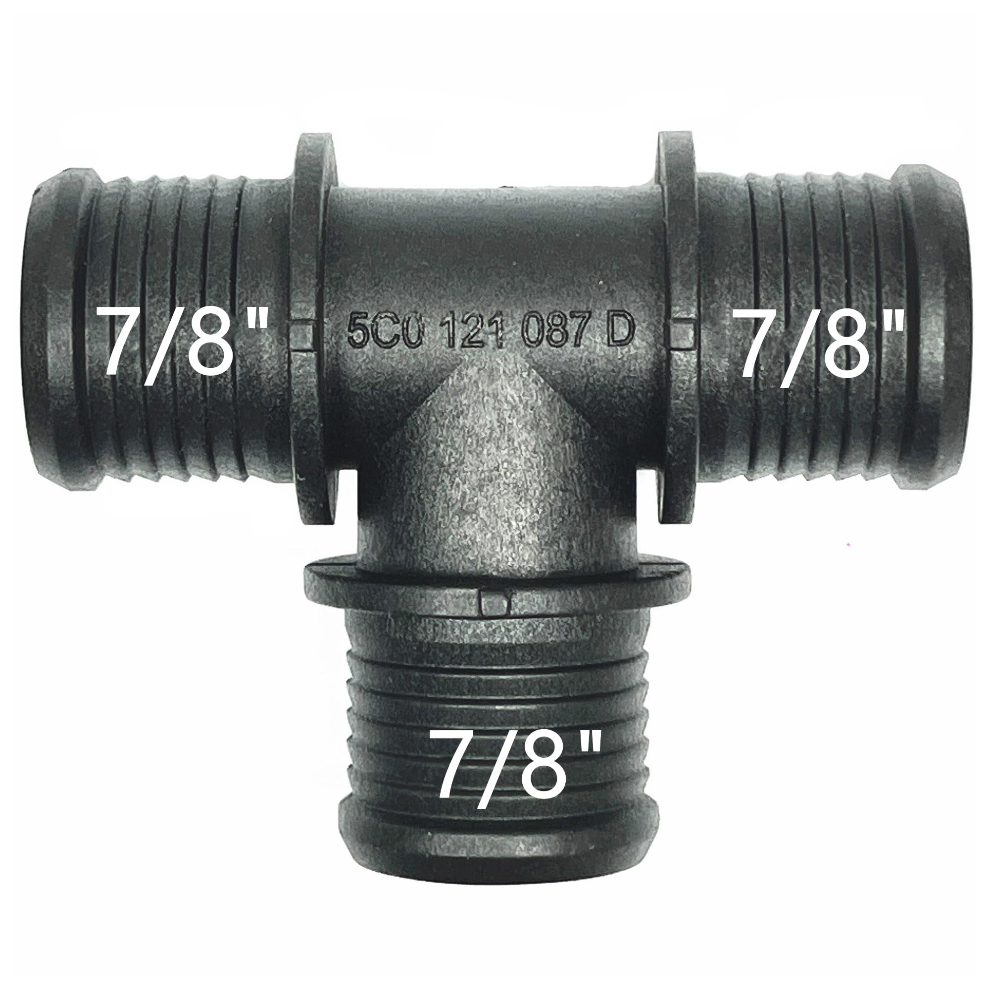 Photo 1 of 5C0121087D,7/8",Radiator Coolant Hose 3-Way Connector,Heater T-Joint Diverter,Water Pipe Splitter Repair Kit for Mercedes-Benz BMW Audi Volkswagen Chevrolet Volvo Buick Ford Toyota Honda Ram Jeep,22mm