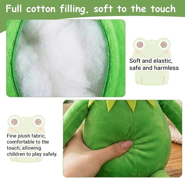XIMEY Kermit la Grenouille, Marionnette Ventriloque, Marionnette à Main Grenouille Kermit, Marionnette Ventriloque, Jouets en Peluche pour Enfants, Jouets Animaux, Noël, Pâques Cadeaux - 5