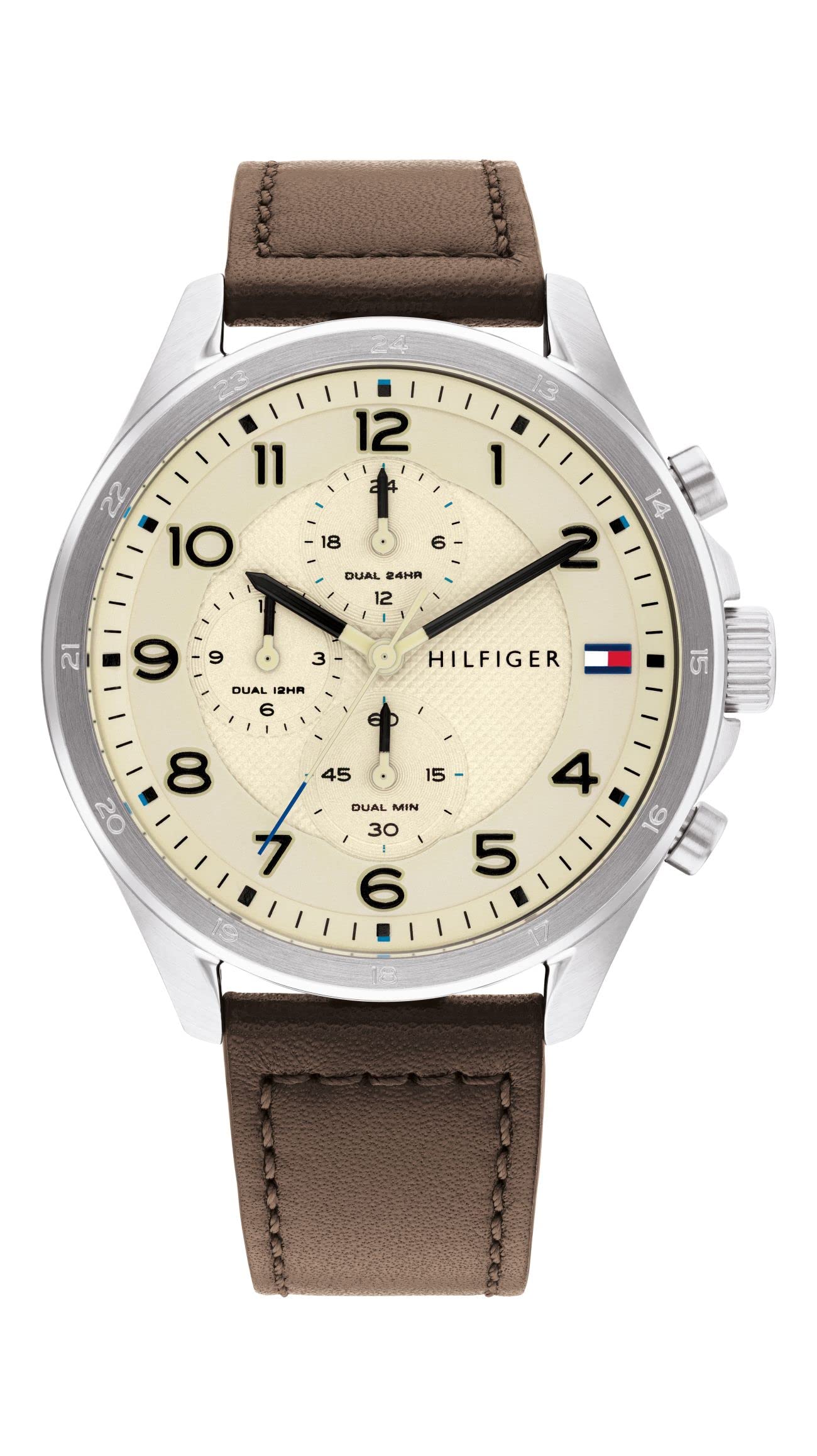 Tommy Hilfiger Men Leather Analog Orange Dial with Brown Color Band -TH1792003 (B0BB2WRXTB) Amazon Price History, Amazon Price Tracker