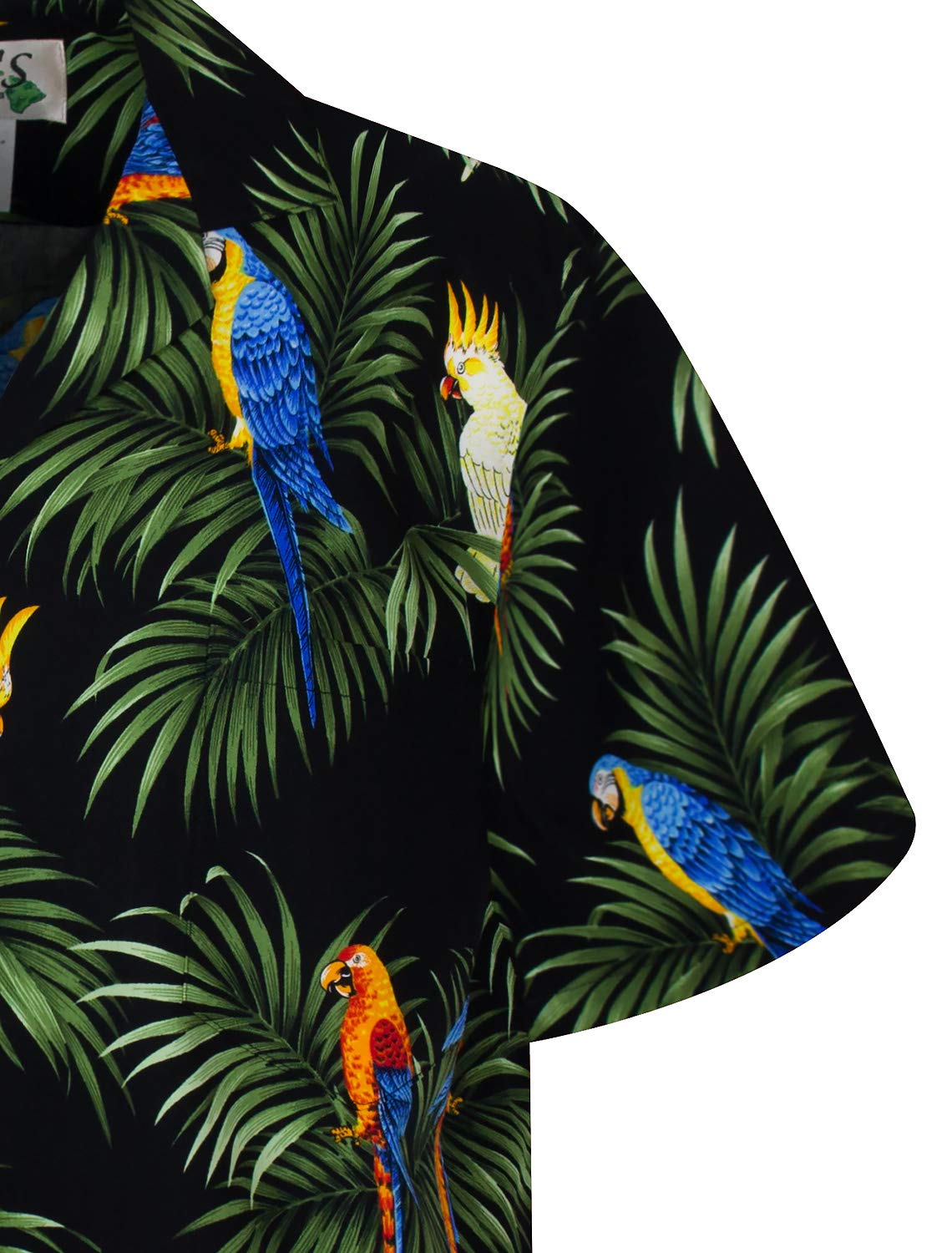 KY's Camicia hawaiana hawaiana originale Made in Hawaii Nero L