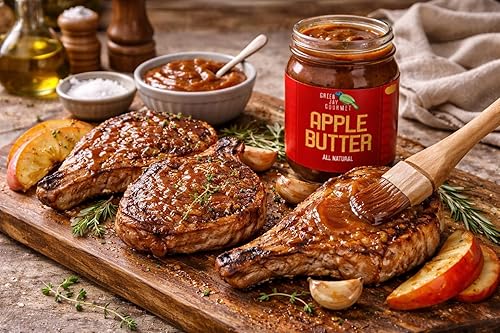 Miniatura 4 de Green Jay Gourmet Mantequilla de manzana baja en azúcar, totalmente natural, sin gluten, para untar de manzana con manzanas, canela y especias,