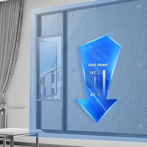 Miniatura 2 de Película reflectante para ventana con control de calor anti UV, protección de privacidad, bloqueo solar, película de aislamiento solar de vidrio,
