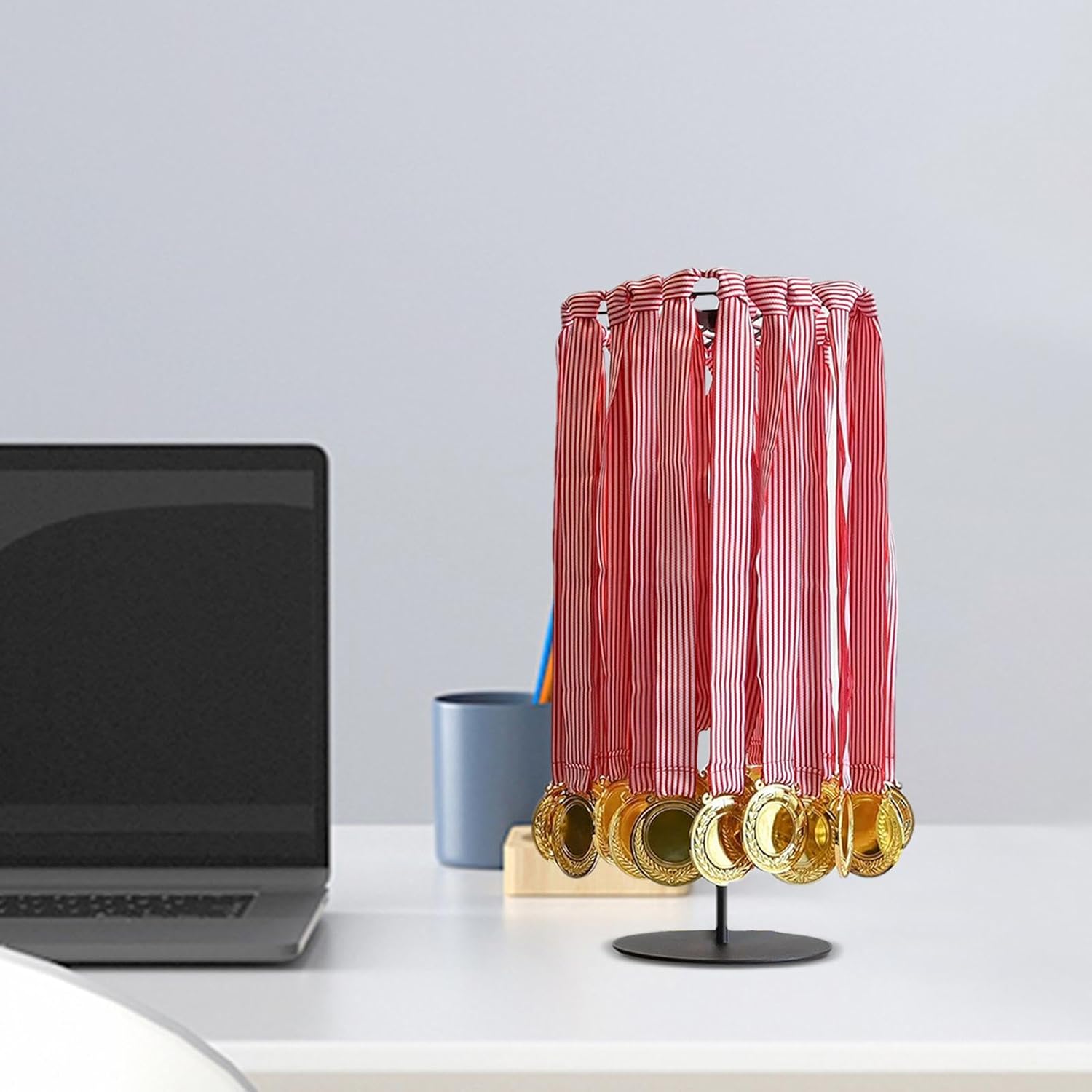 メダルディスプレイフレーム | フレキシブルリボンディスプレイラック メダルディスプレイハンガー | 万能メダルディスプレイラック