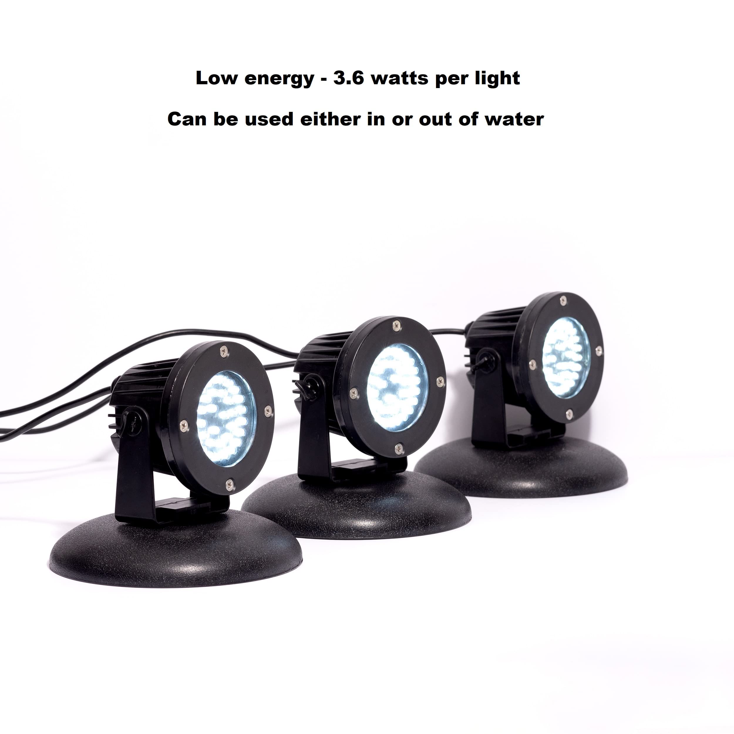 LED Multi Colour Pond Light Kit With Remote - Set Of