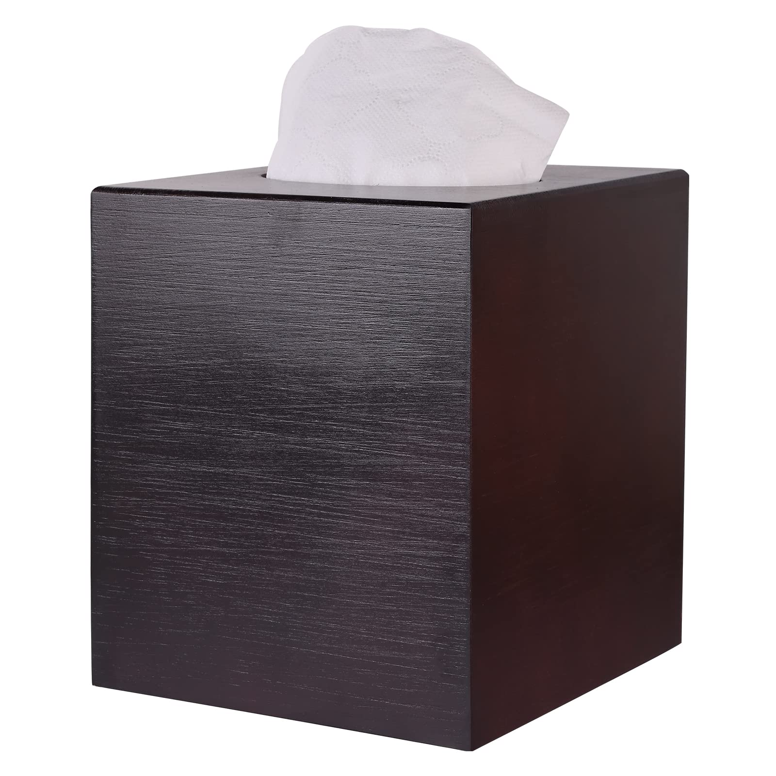 Bamboo Tissue Box Cover, Slide-Out Bottom Tissue Box Cover Square,Farmhouse Tissue Box Holder for Bathroom, Bedroom, Dining Table