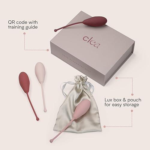 Miniatura 5 de Clea Juego de 4 entrenadores musculares para el suelo pélvico para mujeres, pelotas de ejercicio con peso de primera calidad para fortalecer y