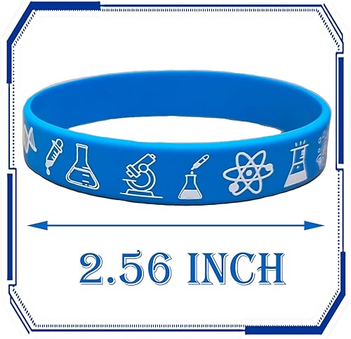 Miniatura 2 de 24 pulseras de goma de ciencia pulseras de silicona Future Mad Scientist Natural Science Arts Cumpleaños Baby Party Favores Decoraciones