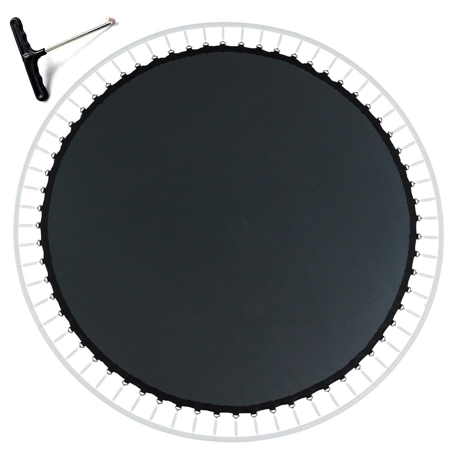 Trampoline Replacement Jump Mat 10ft 54/56/60/64 Rings, 8 Row Stitch Waterproof Trampoline Jumping Mat, Trampoline Accessories with Spring Puller