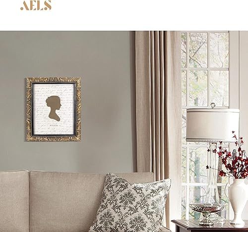 Miniatura 7 de AELS Marco de fotos vintage de 8 x 10 pulgadas, elegantes marcos de fotos antiguos con parte frontal de cristal, pantalla de fotos, colgar en la