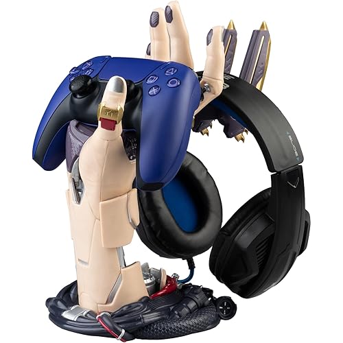 Grupo Erik Cyberpunk Gaming Controller Holder | Gaming Headset Stand | Gaming Stuff & Gaming Room Decor | Controller Stand Perfect for Gamer Gifts | 6.3 x 7.9 x 10.8 in