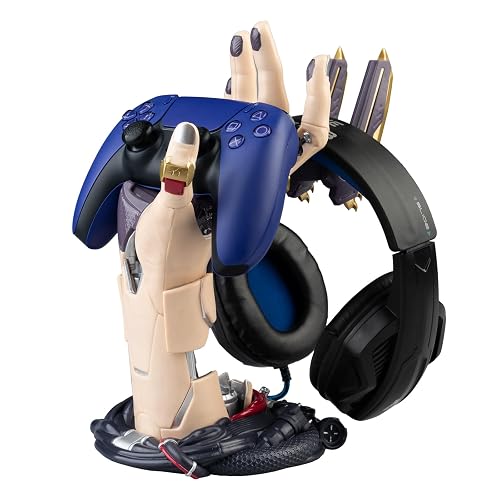 Grupo Erik Cyberpunk Gaming Controller Holder | Gaming Equipment | Headphone Stand & Controller | Gaming Accessories for Desk | Halloween Decorations Headset stand, gaming room decor - Cyberpunk