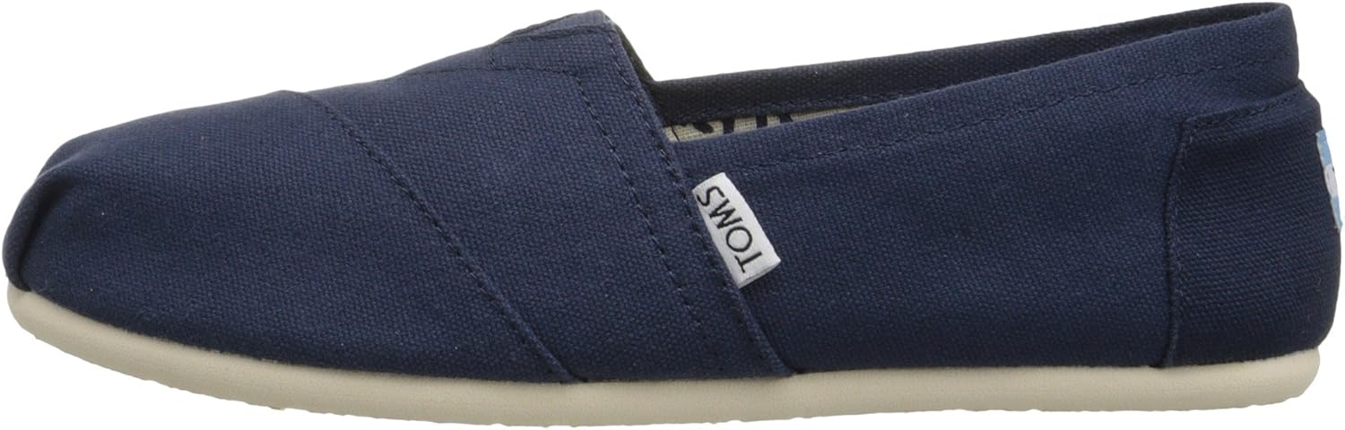 TOMS Women's Classic Canvas Navy Slip-on Shoe - 7.5 B(M) US