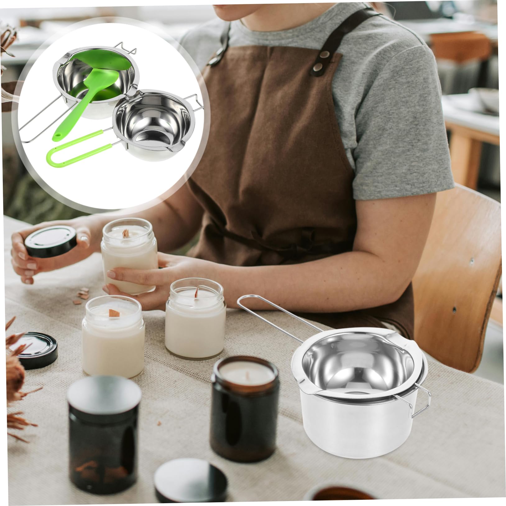 ABOOFAN 1set Melting Pot Spatula Capacity for Chocolate Cheese Making for Home Baking and Cooking