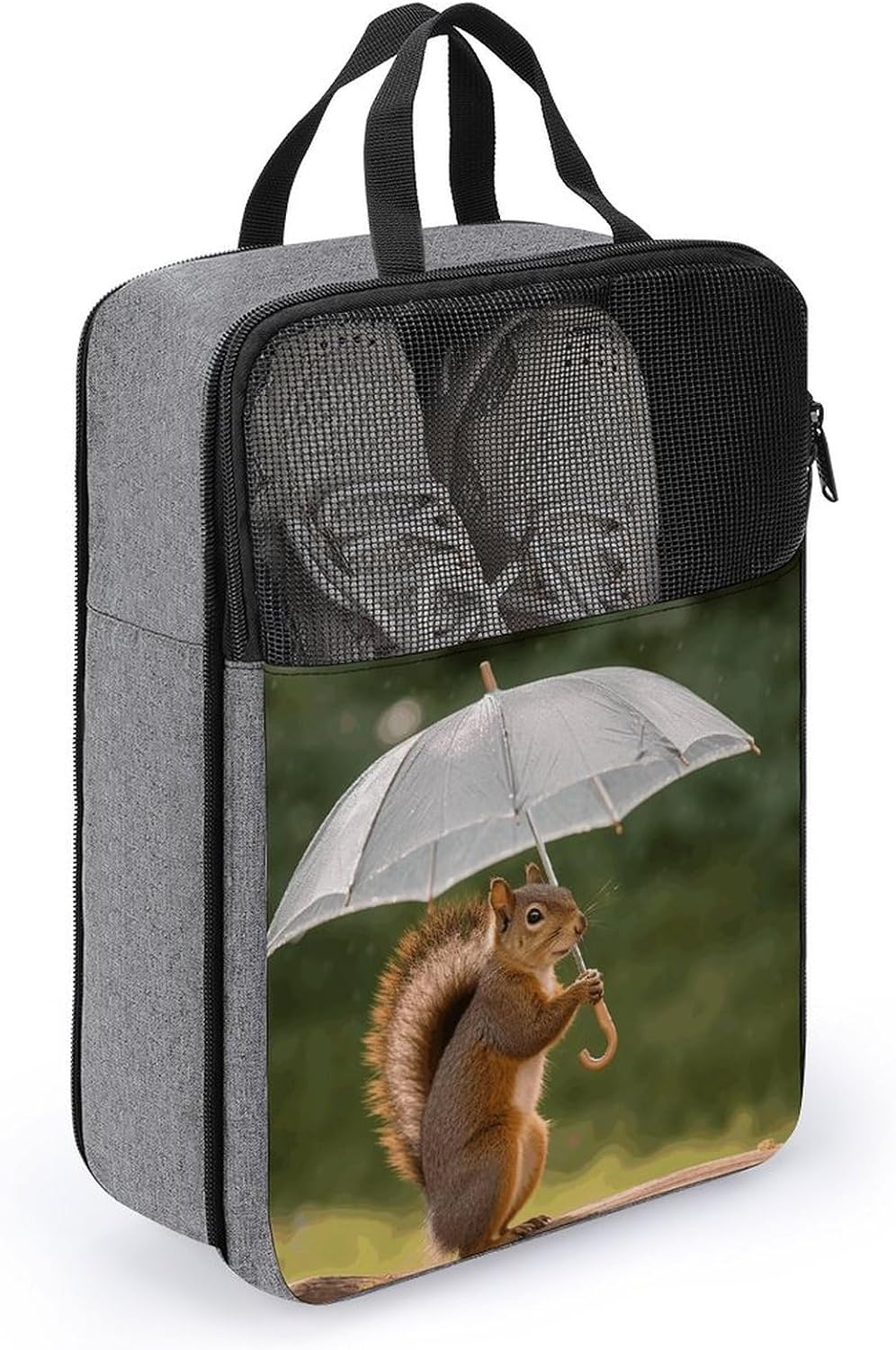 Shoe Bag, Squirrel Hold A Umbrellas Printed Shoe Bag,storage Hanging Shoe Bag,bath Towel Storage Bag