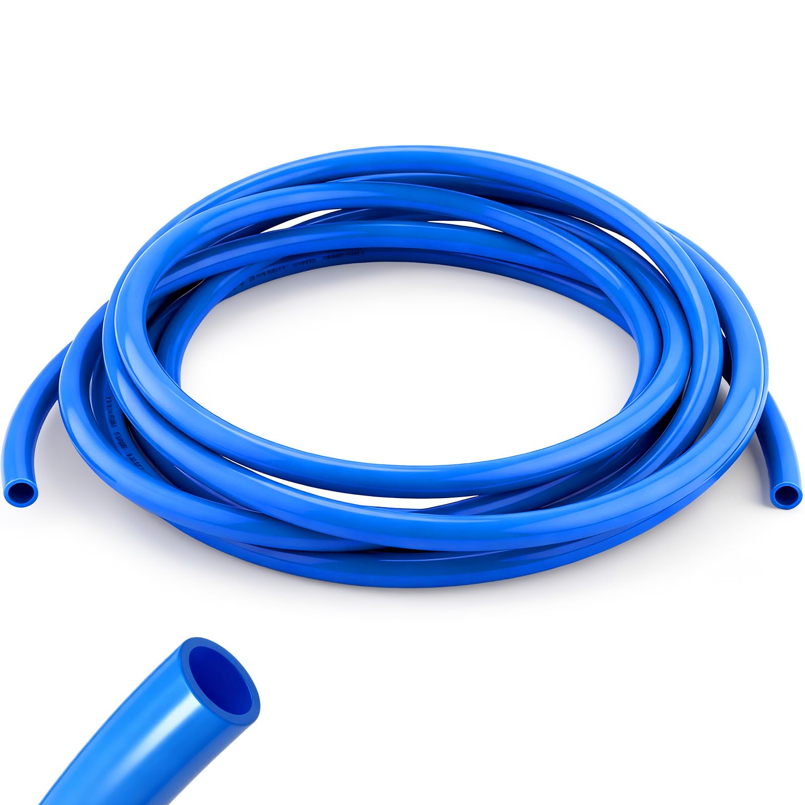 Pneumatic Tubing Pipe 6 Meters Pu Air Hose Blue Polyurethane Line Hose Tube 8 mm OD x 5 mm ID for Air Compressor Fluid Transfer Water Hydraulic Piping