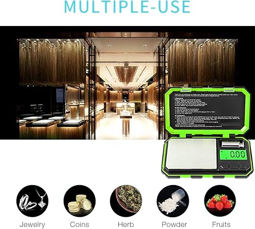 Miniatura 7 de Fuzion Báscula digital de bolsillo, 7.05 oz x 0.00 oz, mini báscula de joyería de 6 unidades con pantalla LCD, función de tara, 1.76 oz de peso Cal