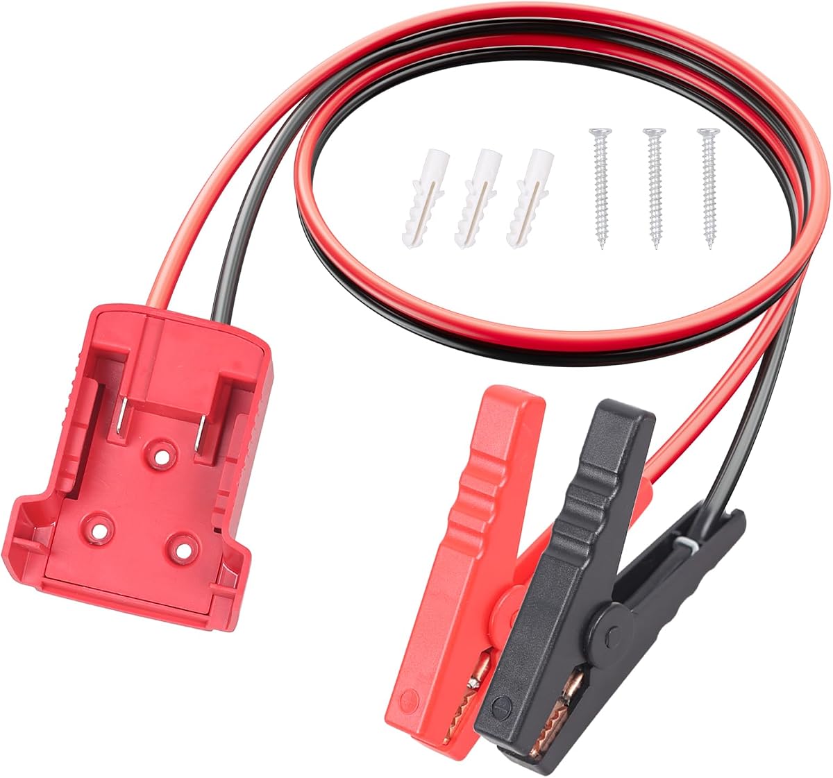 Jumper Cables with Alligator Clips 8AWG for Milwaukee M18 Battery | Silicone Wire Jumper Starter Clamps for Jump Starting Tool Battery, for Jump Starting Car Using Tool Battery, 1.3Ft