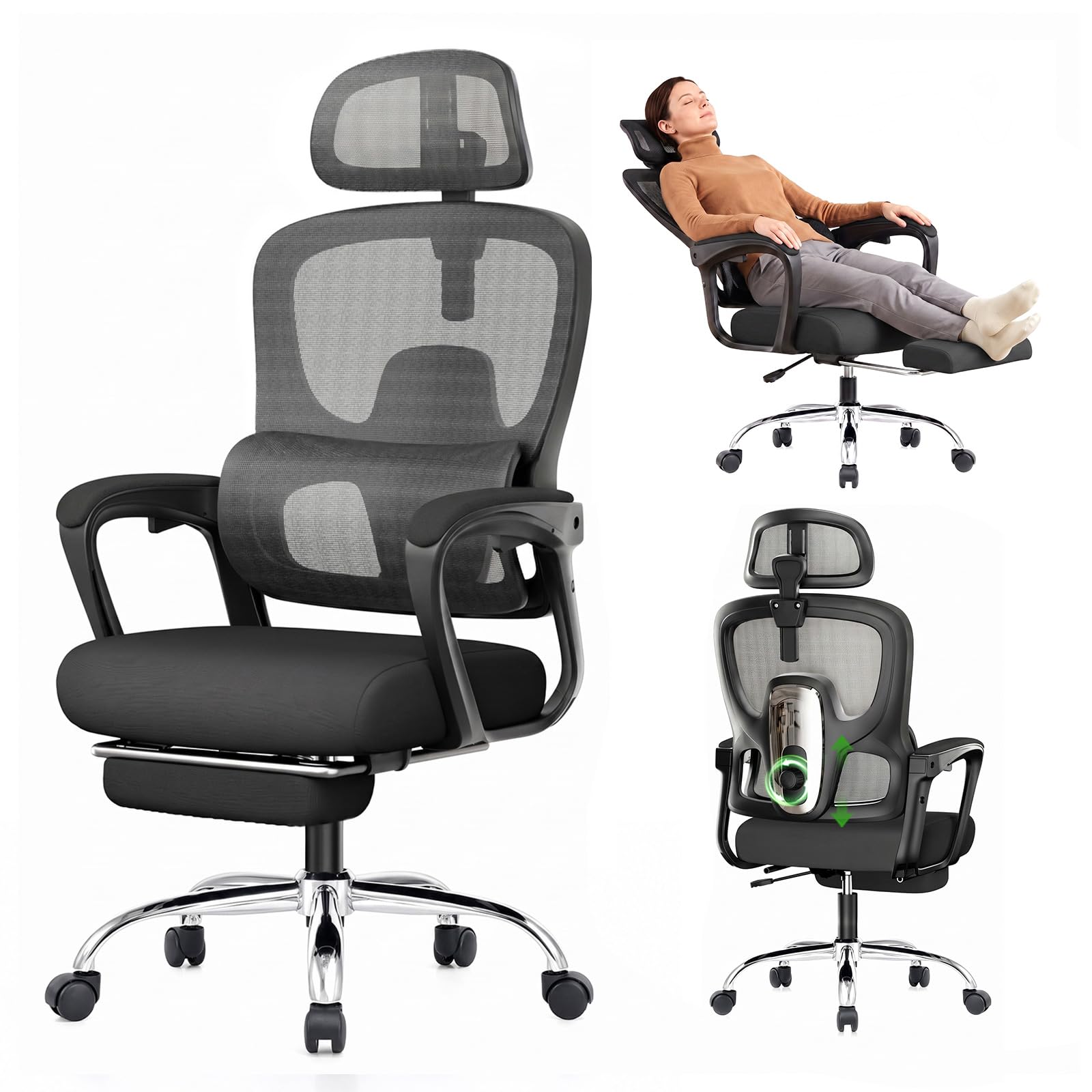 Humergo Ergonomic Office Chair with Footrest