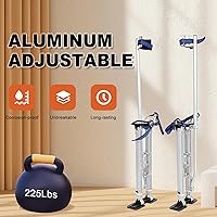 Vista 2 de SUPERFASTRACING 24-40 pulgadas Drywall Stilts Herramienta de aluminio Plataforma Plata Stilt para pintar Pintor Taping Silver