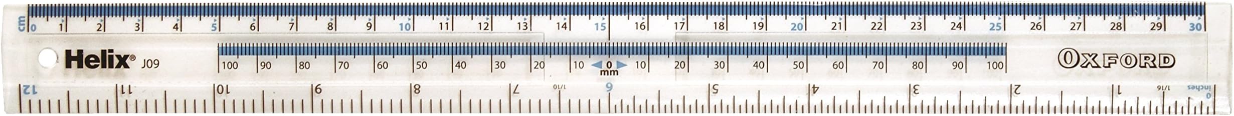 Helix Oxford 15cm Metric Imperial Ruler : Amazon.co.uk: Stationery ...