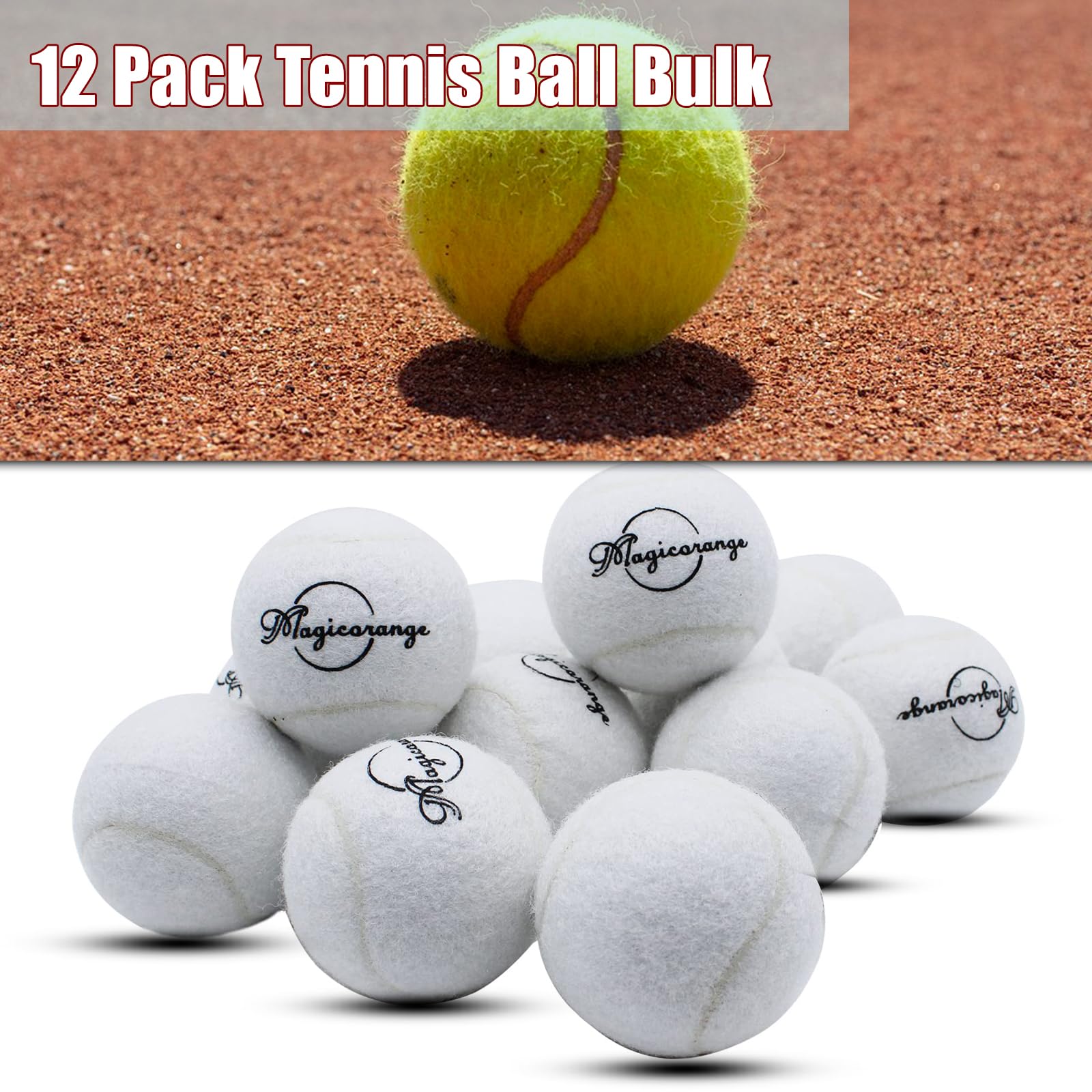12 Balles De Tennis Pour Chien – Résistantes à L’usure, Avec Sac