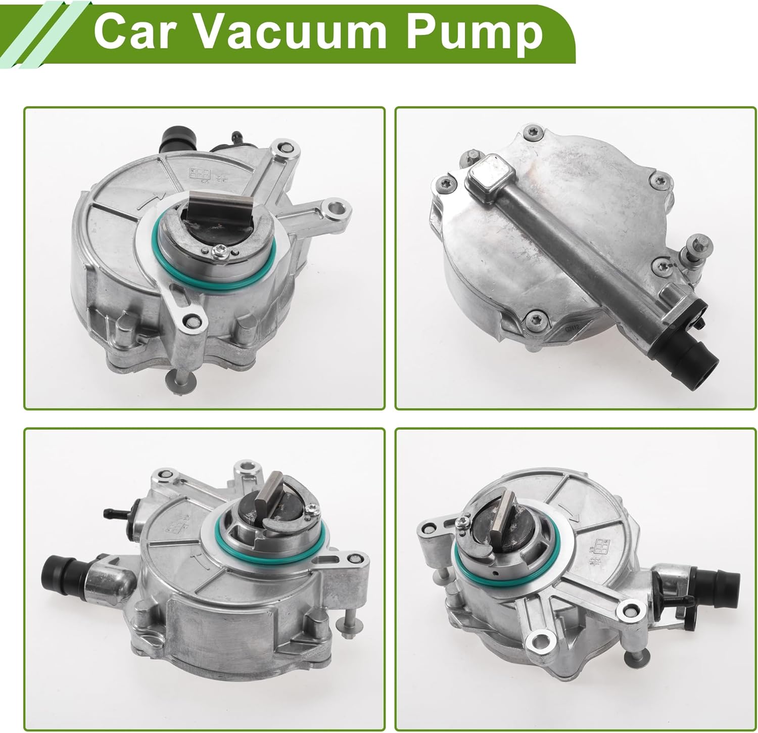 Brake Vacuum Pump No.11668605976 Engine Vacuum Pump for BMW 550i GT 2010-2015 Aluminum Alloy Silver Tone 1 Pc