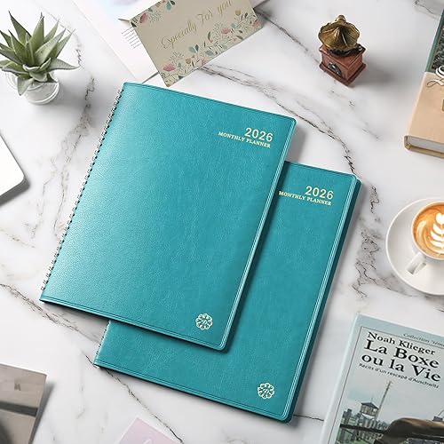 Miniatura 2 de Agenda mensual 2025-2026 – Agenda 2025-2026 de julio de 2025 a diciembre de 2026, 9 x 11 pulgadas, planificadores de cuero con pestañas y
