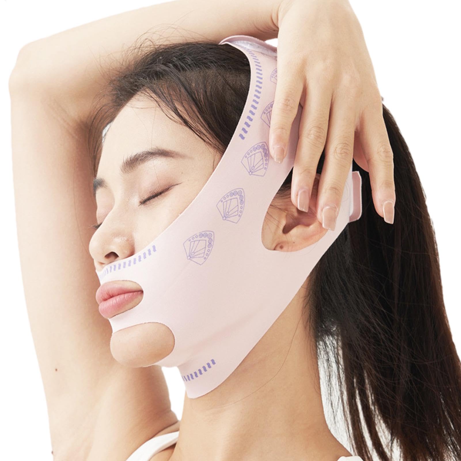 Face Lifting Strap, Adjustable Slimming Band, Comfortable V- Lift Belt, Seamless Skin-Friendly Face Lift Tape, Chin Reducer, Perfect For Tightening & Contouring