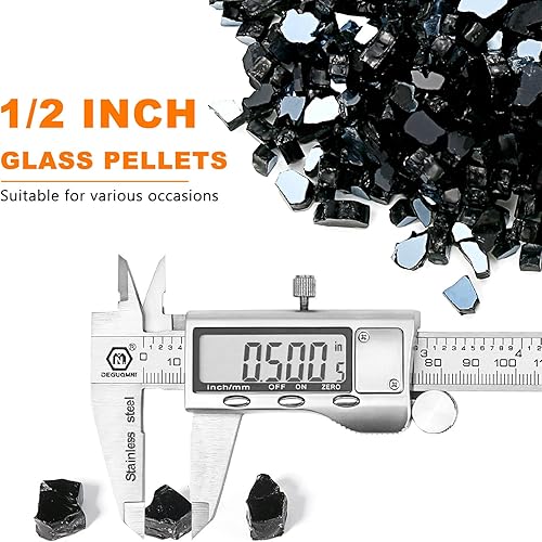 Miniatura 3 de Hisencn 12 pulgada 10-libras mezclado hoguera de vidrio para interior y exterior chimeneas de gas de vidrio de fuego, cuencos de fuego, jardín