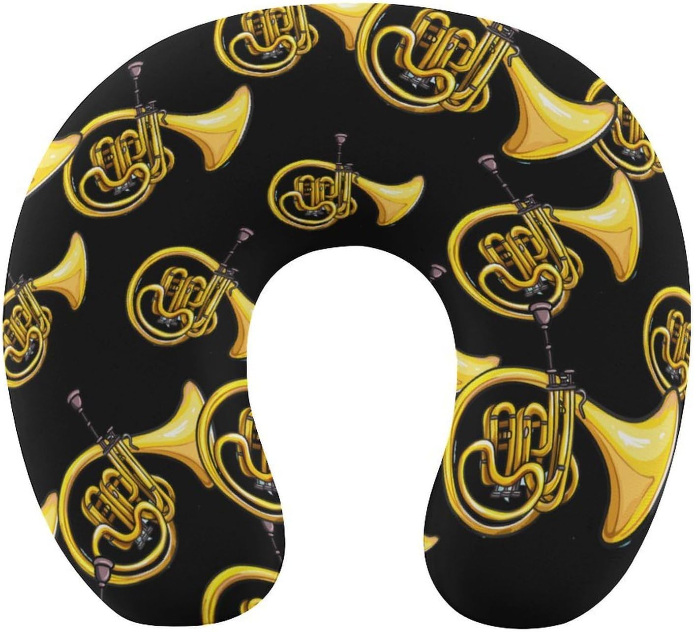 French Horn Travel Pillow U Shape Neck Pillow Washable Pillowcase for Sleeping Chair