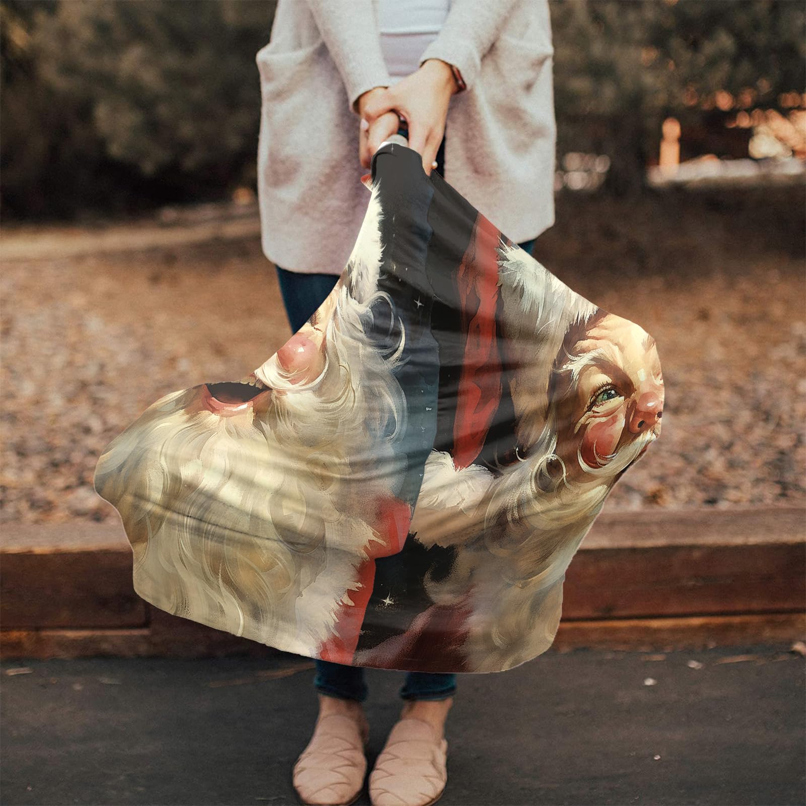 Nursing Cover for Breastfeeding Scarf, Merry Christmas Cute Baby Car Covers Super Soft Multi Use for Canopy Shopping Cart Cover Blanket Stroller Cover