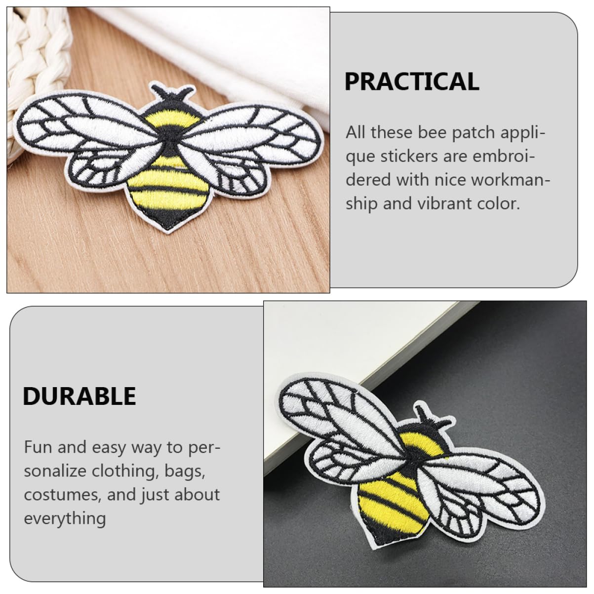 10 Stück Handgemachte Bienen-Figuren Aus Wollfilz – Gelb, Ca. 3 Cm, Für Deko & Basteln